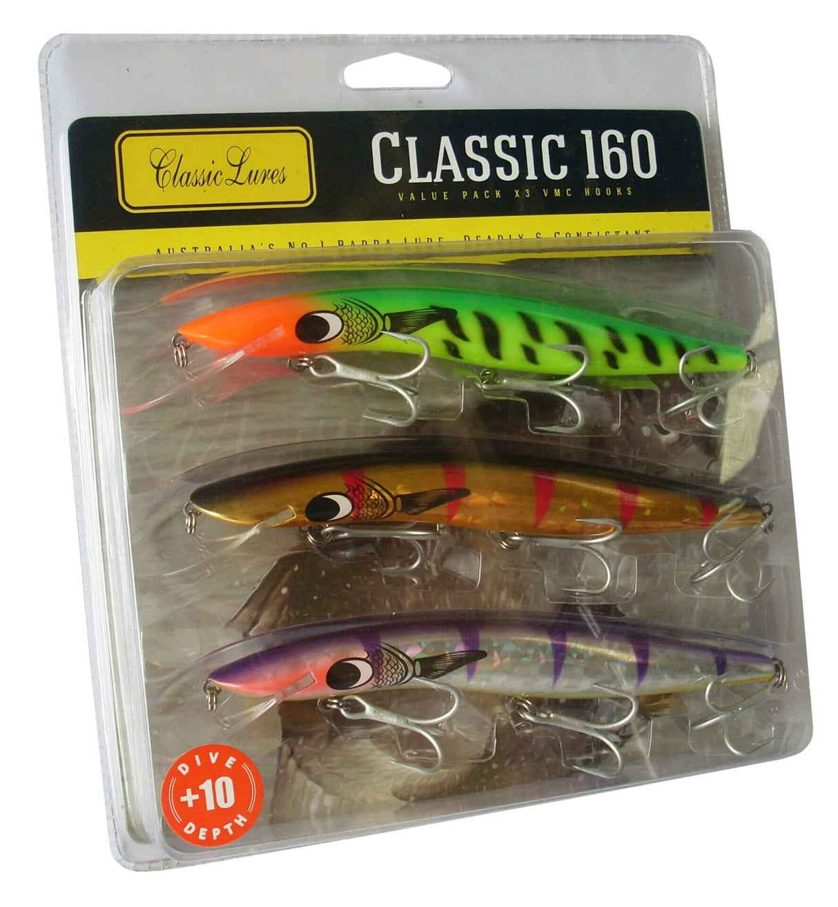 Classic Lures Barra 160mm Lure +10 - 3 Pack