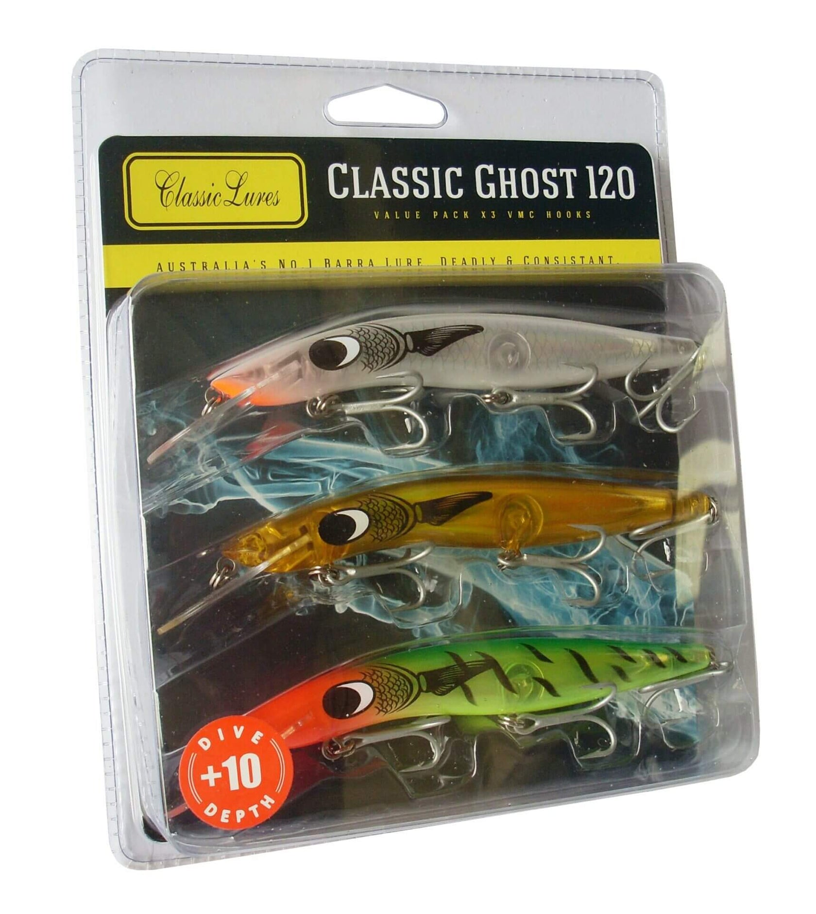 Classic Lures Barra Ghost 120mm - 3 Pack