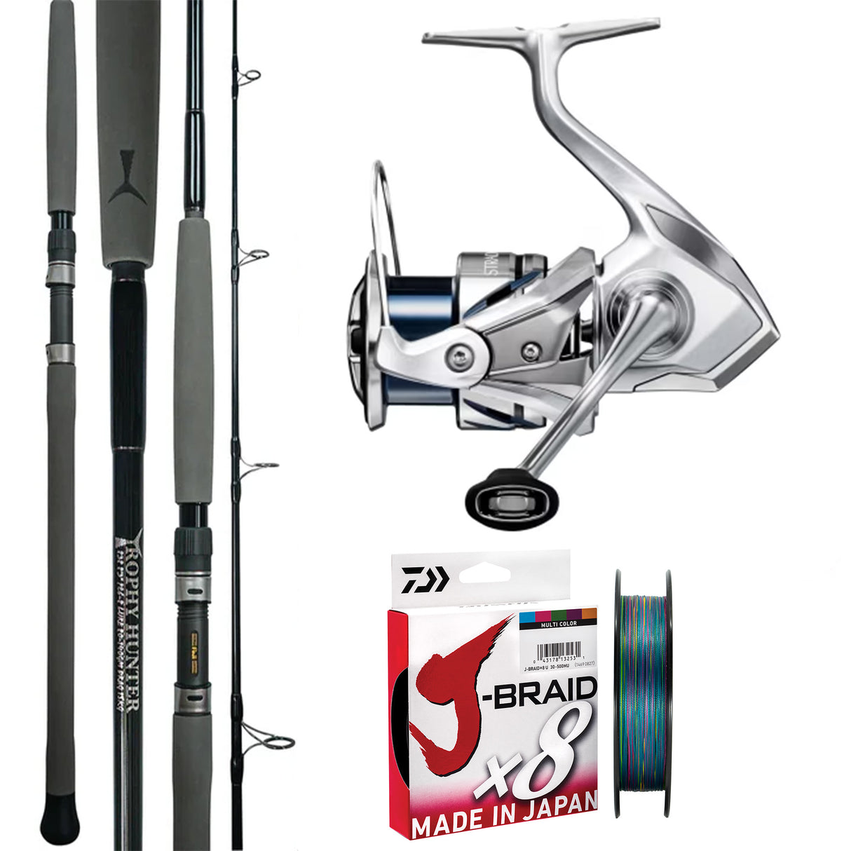 Trophy Hunter 7'5" 10-20lb/ Shimano Stradic FM 5000XG/ Daiwa J-Braid 20lb 300m - Multicolour
