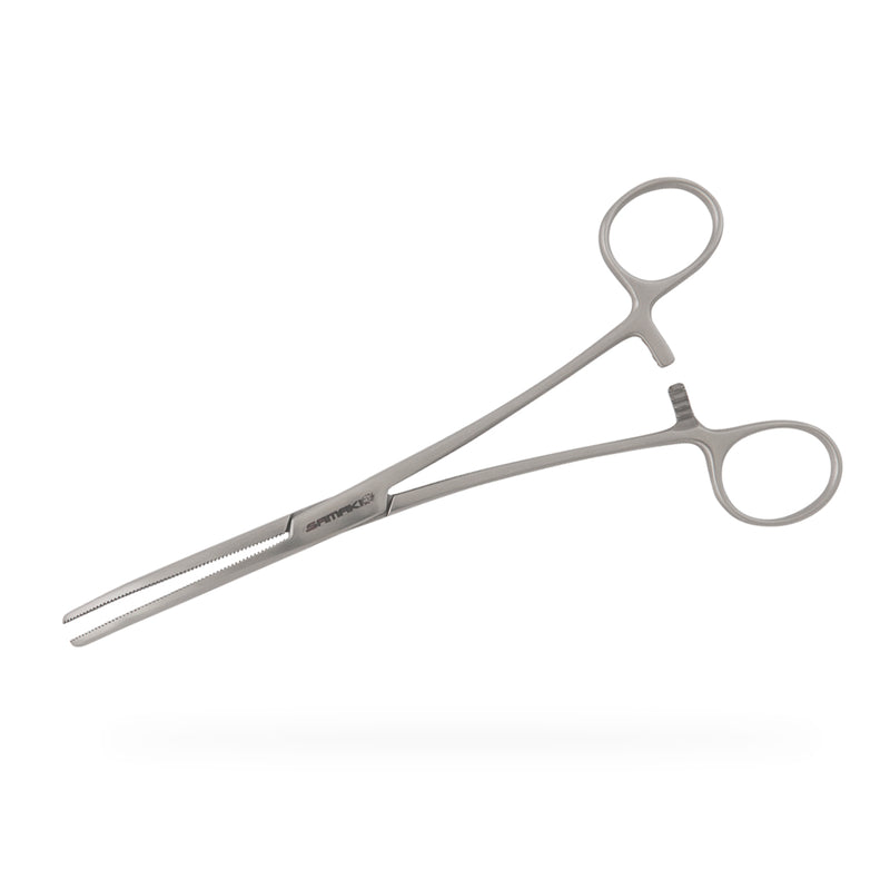 Samaki Stainless Steel 200mm Medium Bent Nose Forceps
