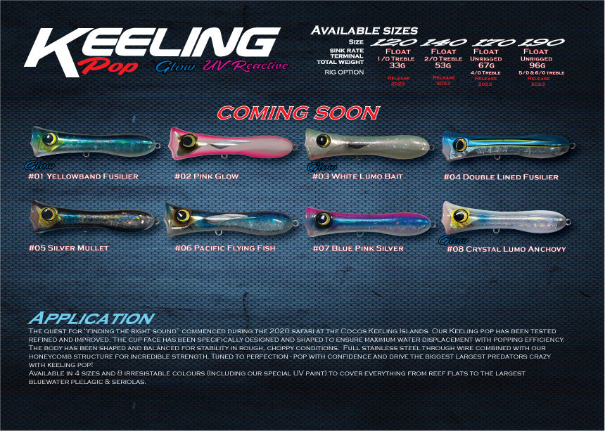 Oceans Legacy Keeling Pop 120mm Rigged Popper