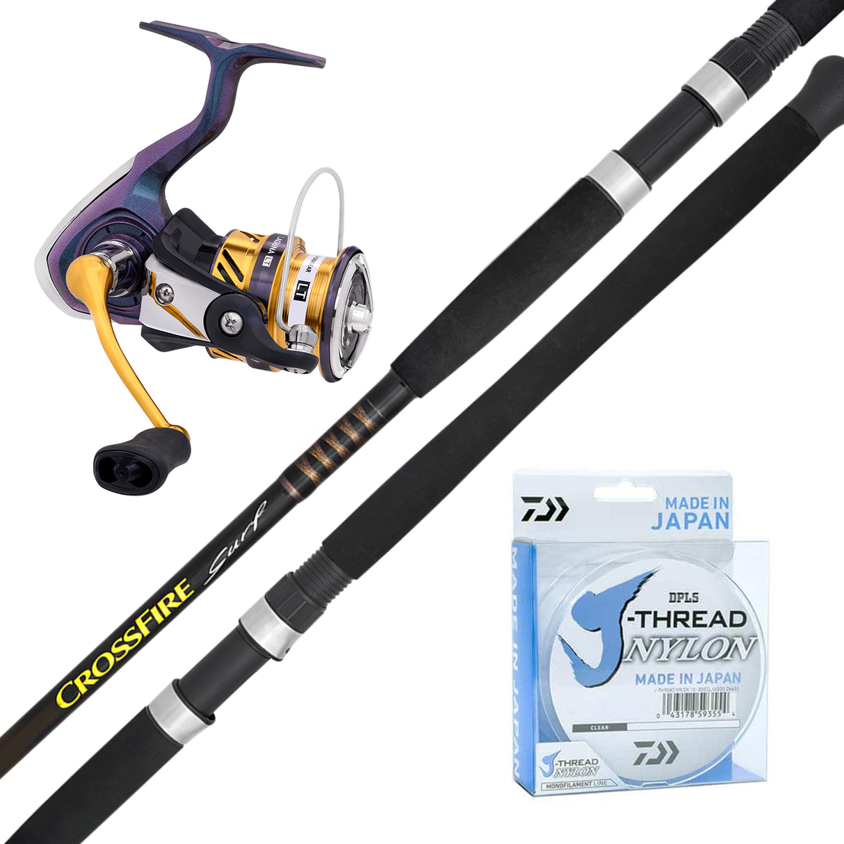 Daiwa Crossfire Surf 8'6" 2pc/ Daiwa 20 Laguna LT 6000CA/ Daiwa J-Thread Monofilament 15lb 300m