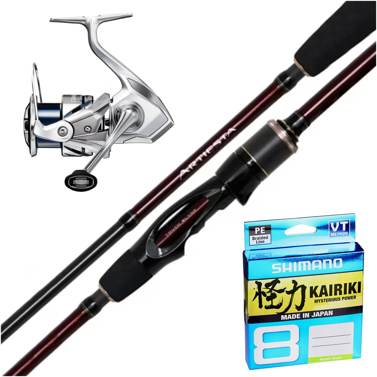 Shimano Artiesta 6'9" 1pc 2-5kg/ Stradic FM 2500HG/ Shimano Kairiki 6lb 150m - Green