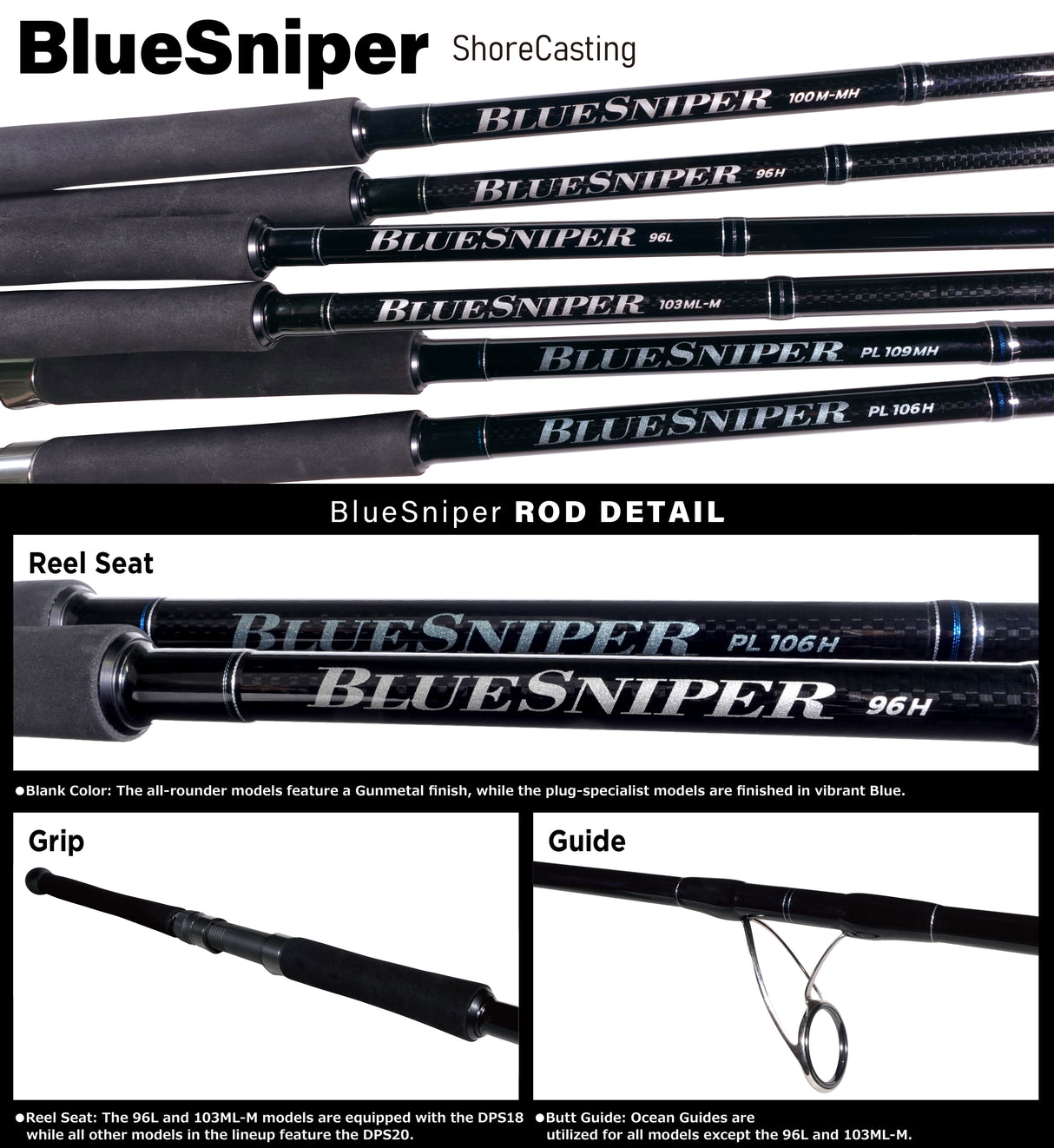 Yamaga Blanks BlueSniper Shorecast Rods