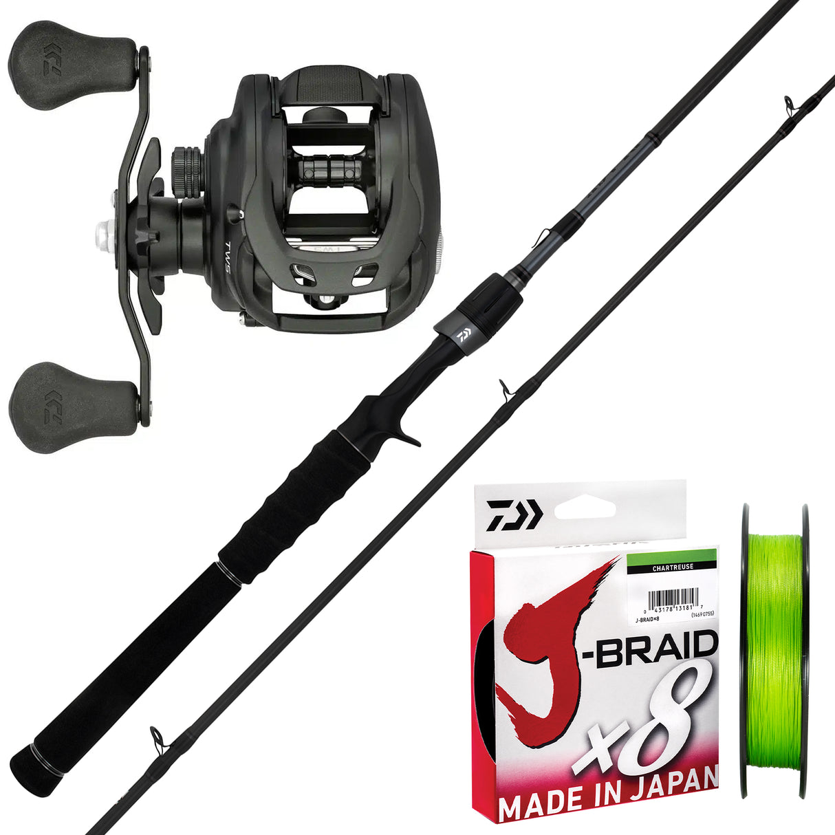 Daiwa 23 TD Black Mullet 7' 1pc 5-10kg/ Daiwa 25 Tatula TW 200H/ Daiwa J-Braid 30lb 150m - Chartreuse