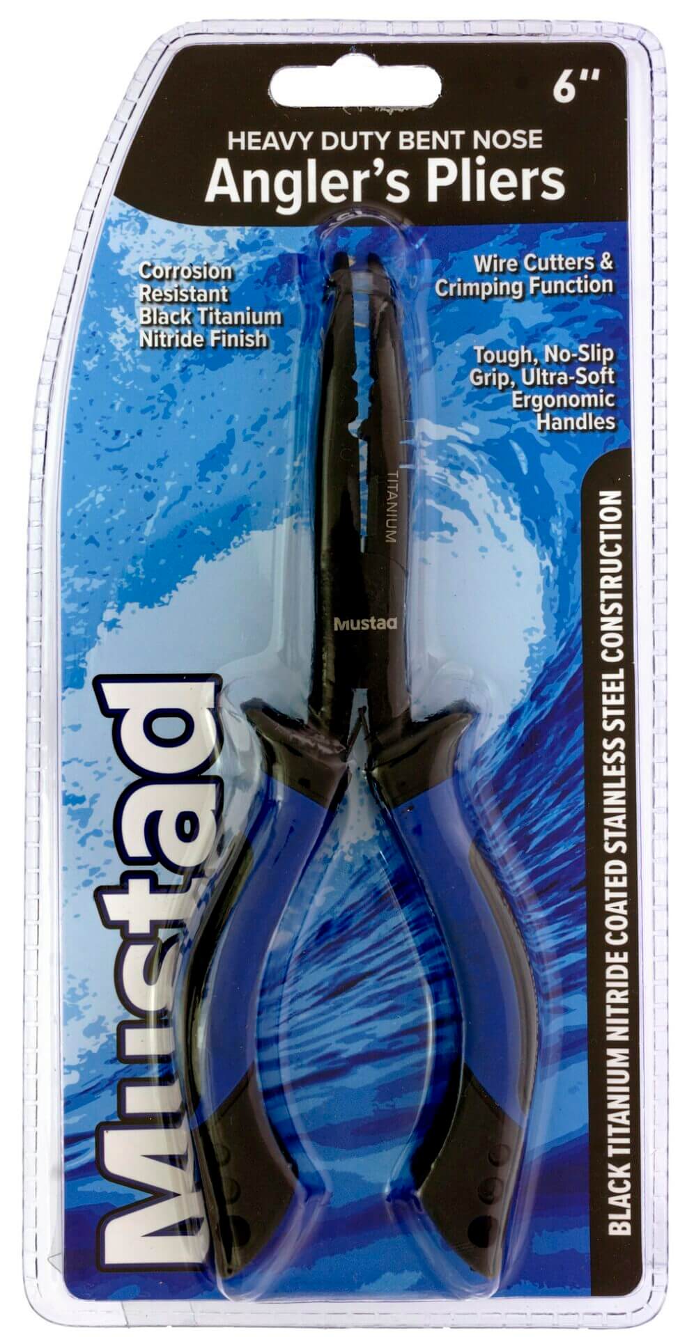 Mustad Heavy Duty 6in Bent Nose Anglers Pliers