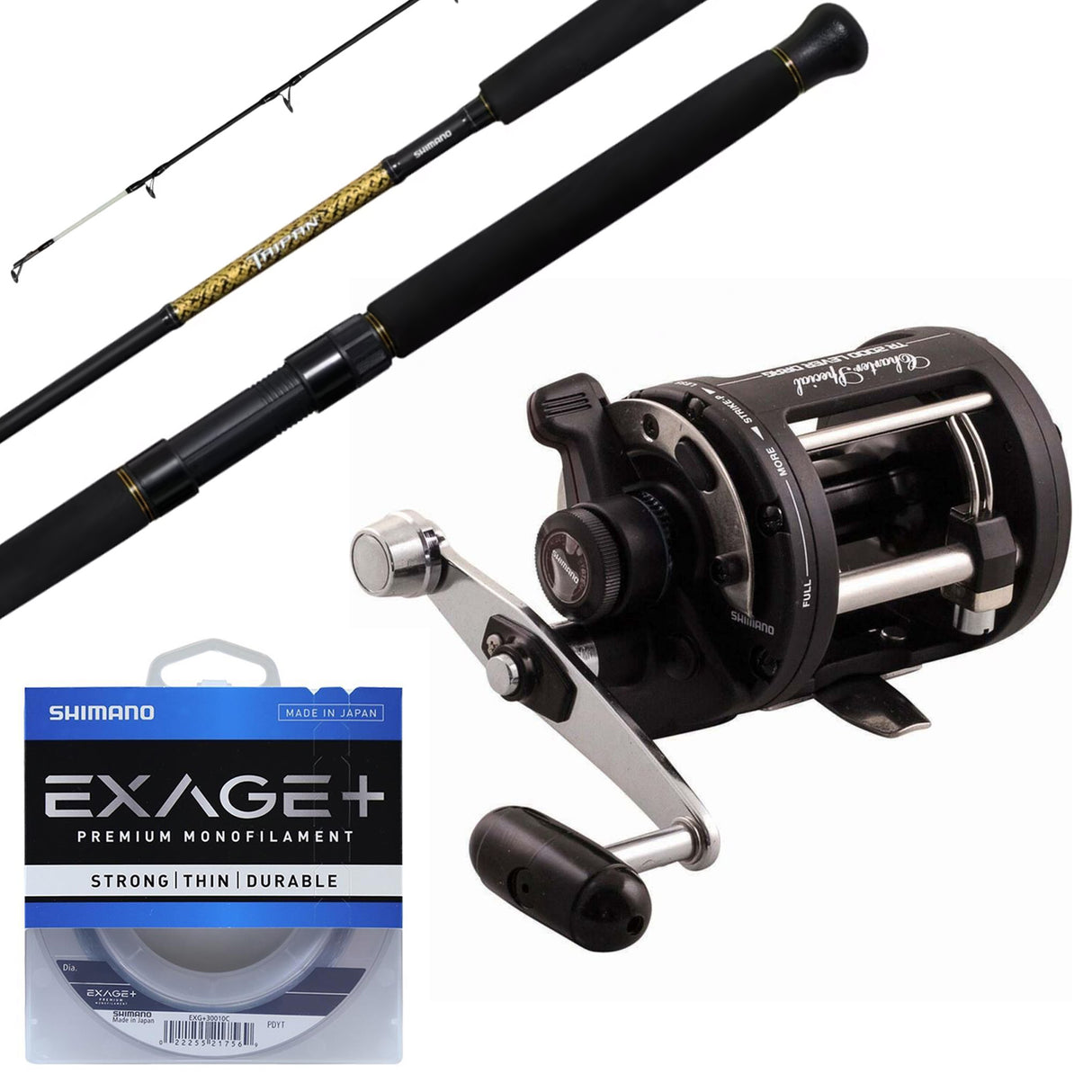 Shimano TLD 2000LD Charter Special/Shimano Taipan 5'10" 10-24kg/Shimano Exage Mono 30lb 300m