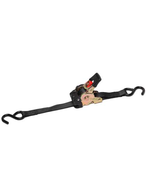 Camp Pro Retractable Ratchet Tie Down Strap 2m - Black
