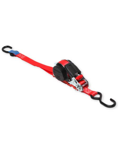 Camp Pro Retractable Ratchet Tie Down Strap 5m - Red
