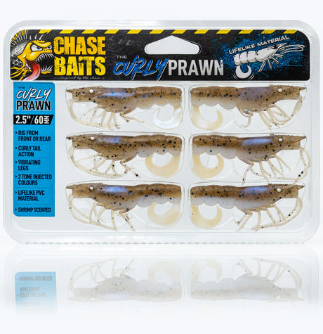 Chasebaits The Curly Prawn 3.5in Soft Plastics