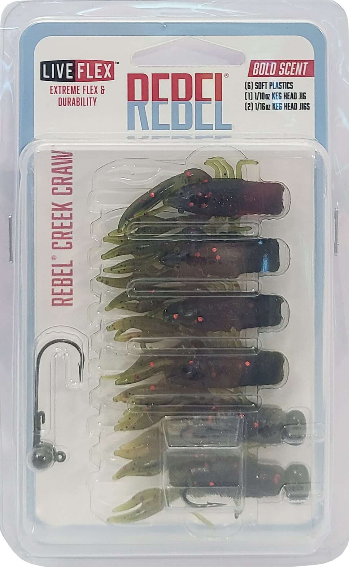 Rebel Liveflex Creek Craw Soft Plastics