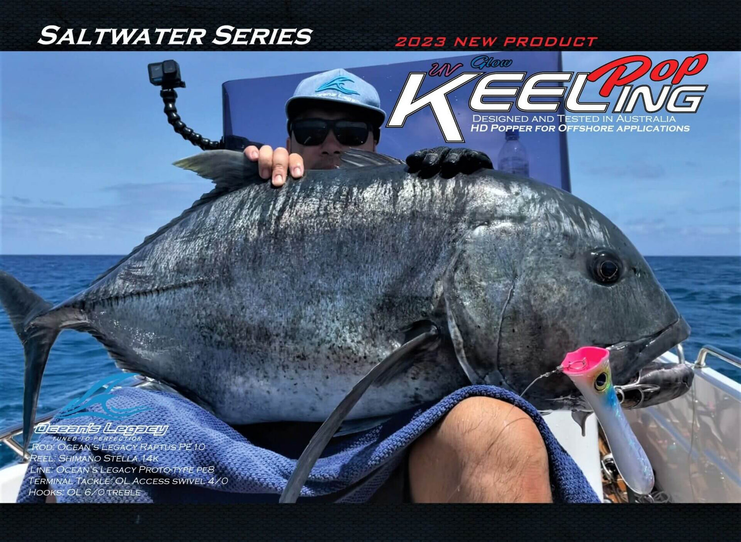 Oceans Legacy Keeling Pop 140mm Rigged Popper