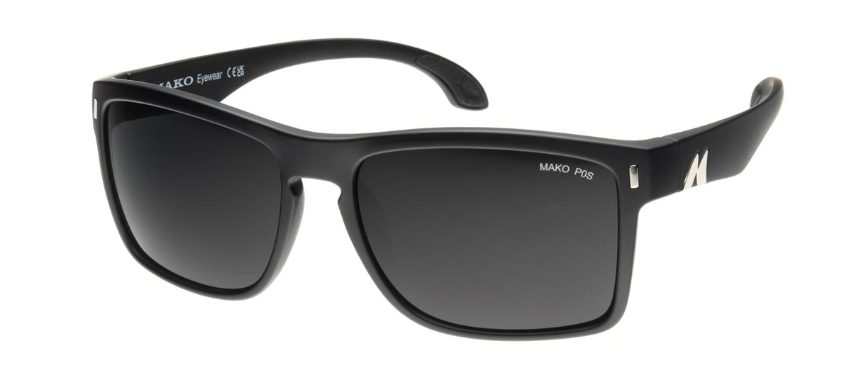 Mako GT XL PC Sunglasses - Matt Black PC Grey