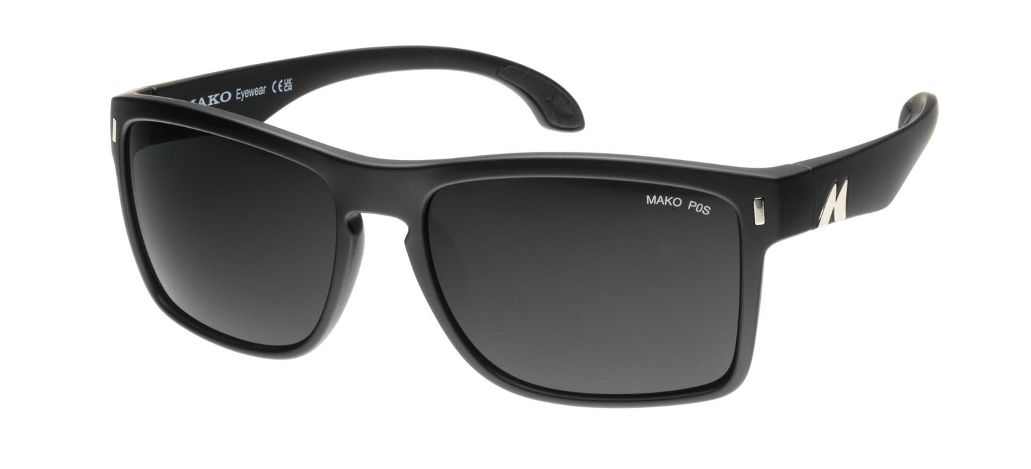 Mako GT XL PC Sunglasses - Matt Black PC Grey