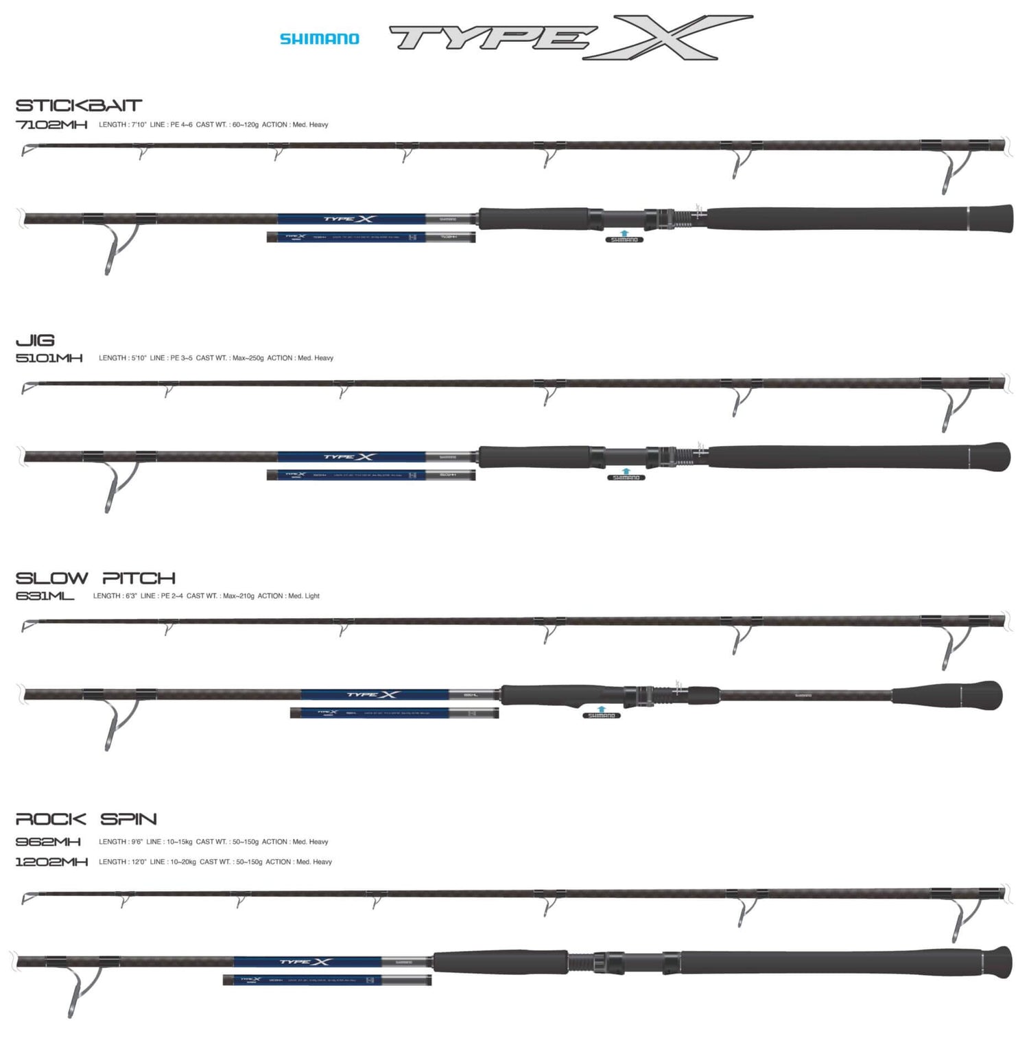 Shimano Type-X Fishing Rods