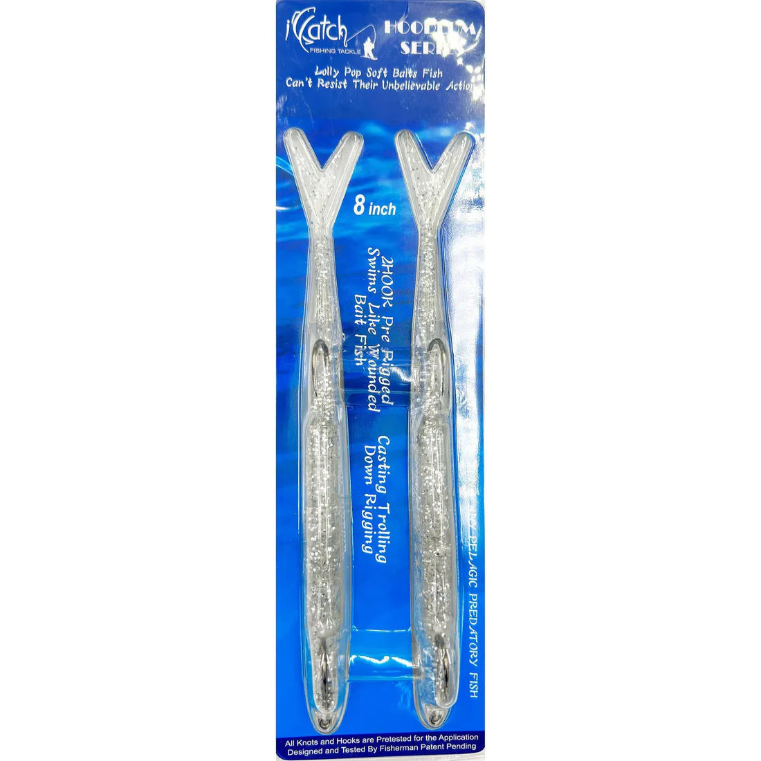 Icatch Hoodlum Rigged Plastics 2pk - 8in