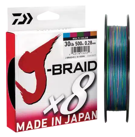 Daiwa J-Braid 8 Multicolour 1500m