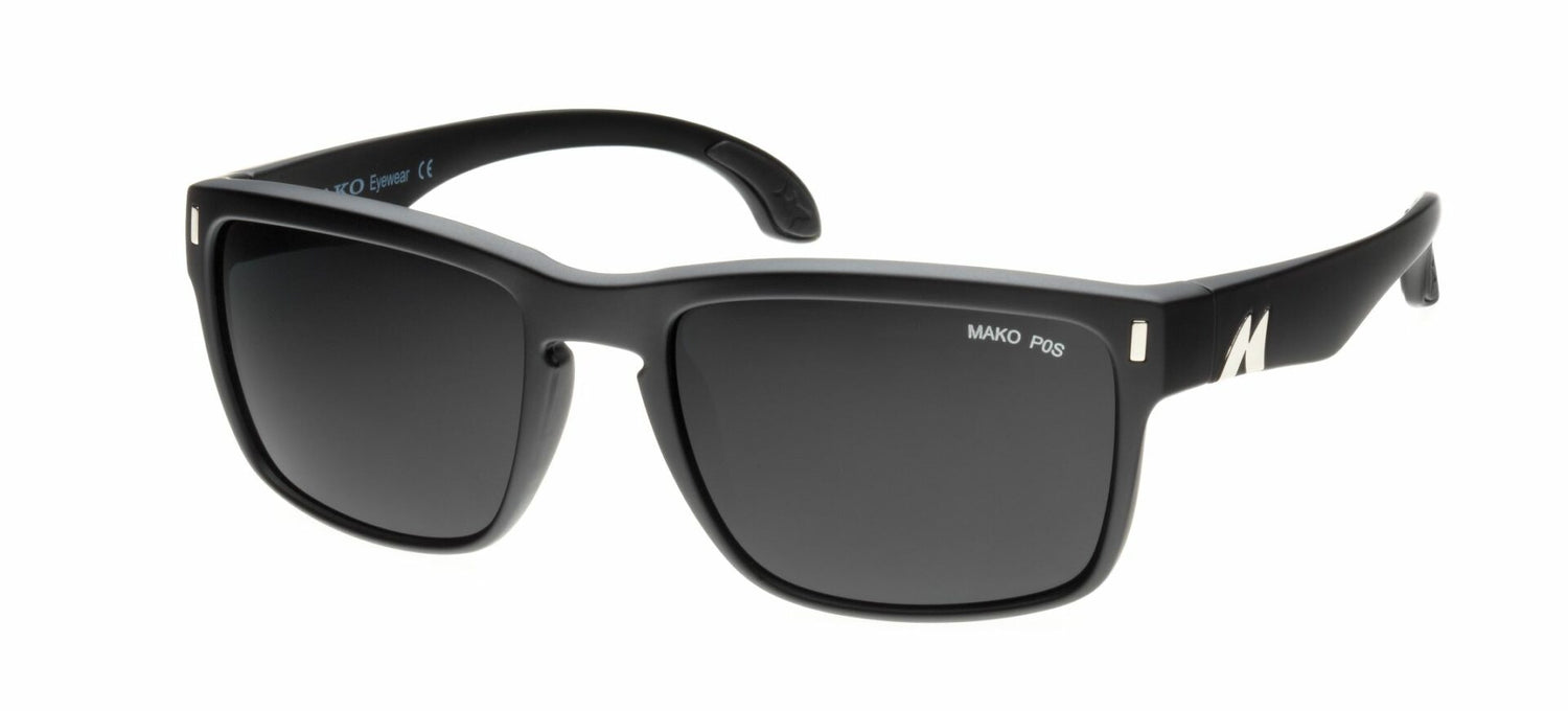 Mako GT PC Lens Sunglasses Matt Black - Grey Lens