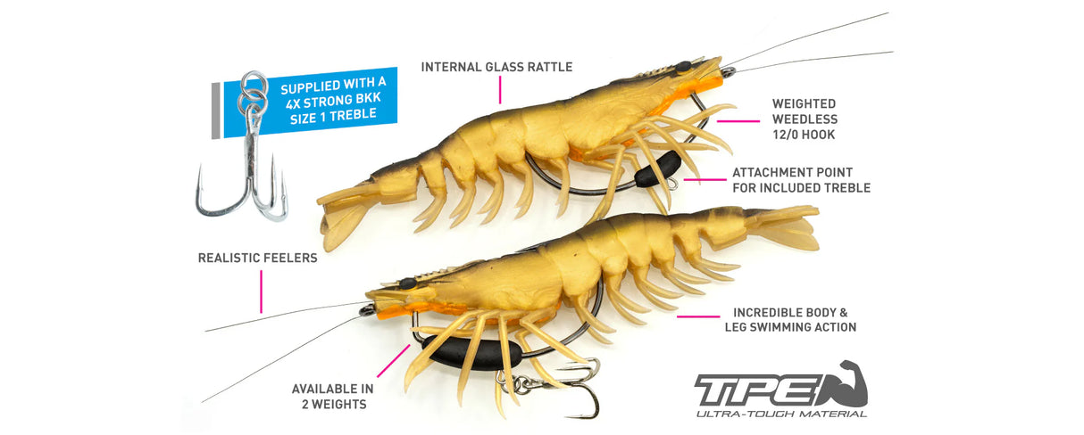 Chasebaits King Flick Prawn Heavy 180mm 71g