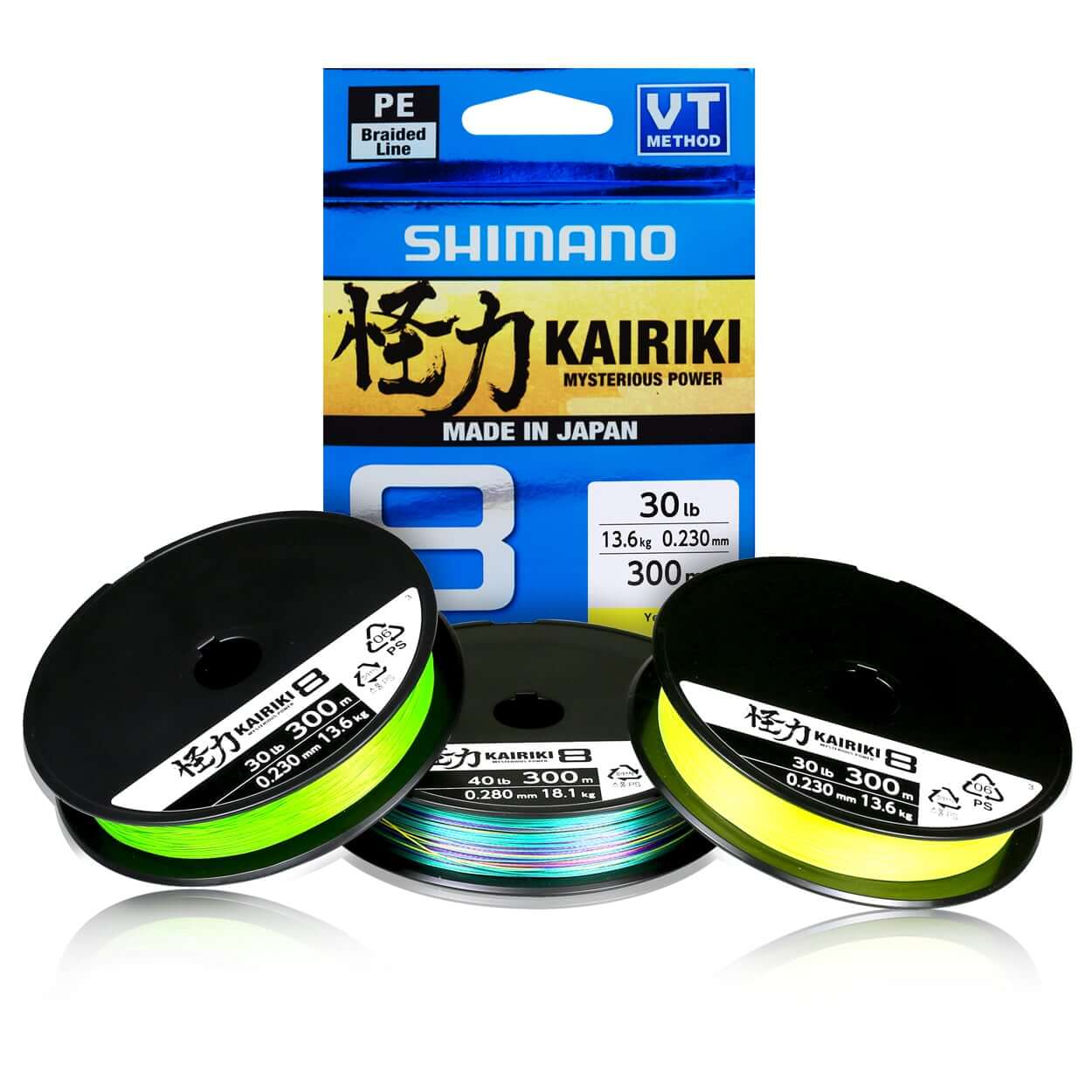 Shimano Kairiki 8 Carrier 300m Multi-Colour Braid