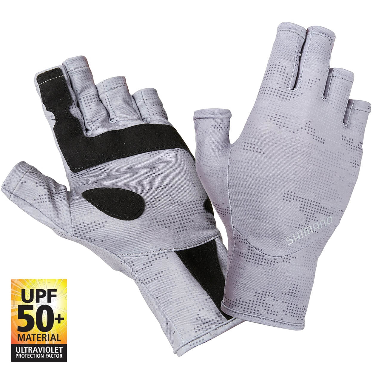 Shimano UPF Sun Grey Dot Camo Gloves