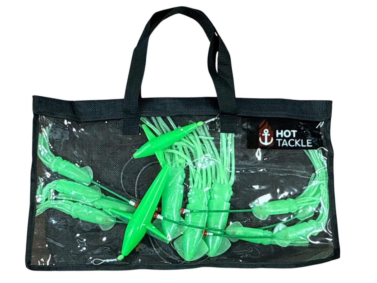 Hot Tackle Flip Flop Surface Teaser - 7in Exciter Birds - Lumo Glow