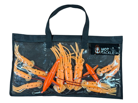 Hot Tackle Flip Flop Surface Teaser - 7in Exciter Birds - Orange