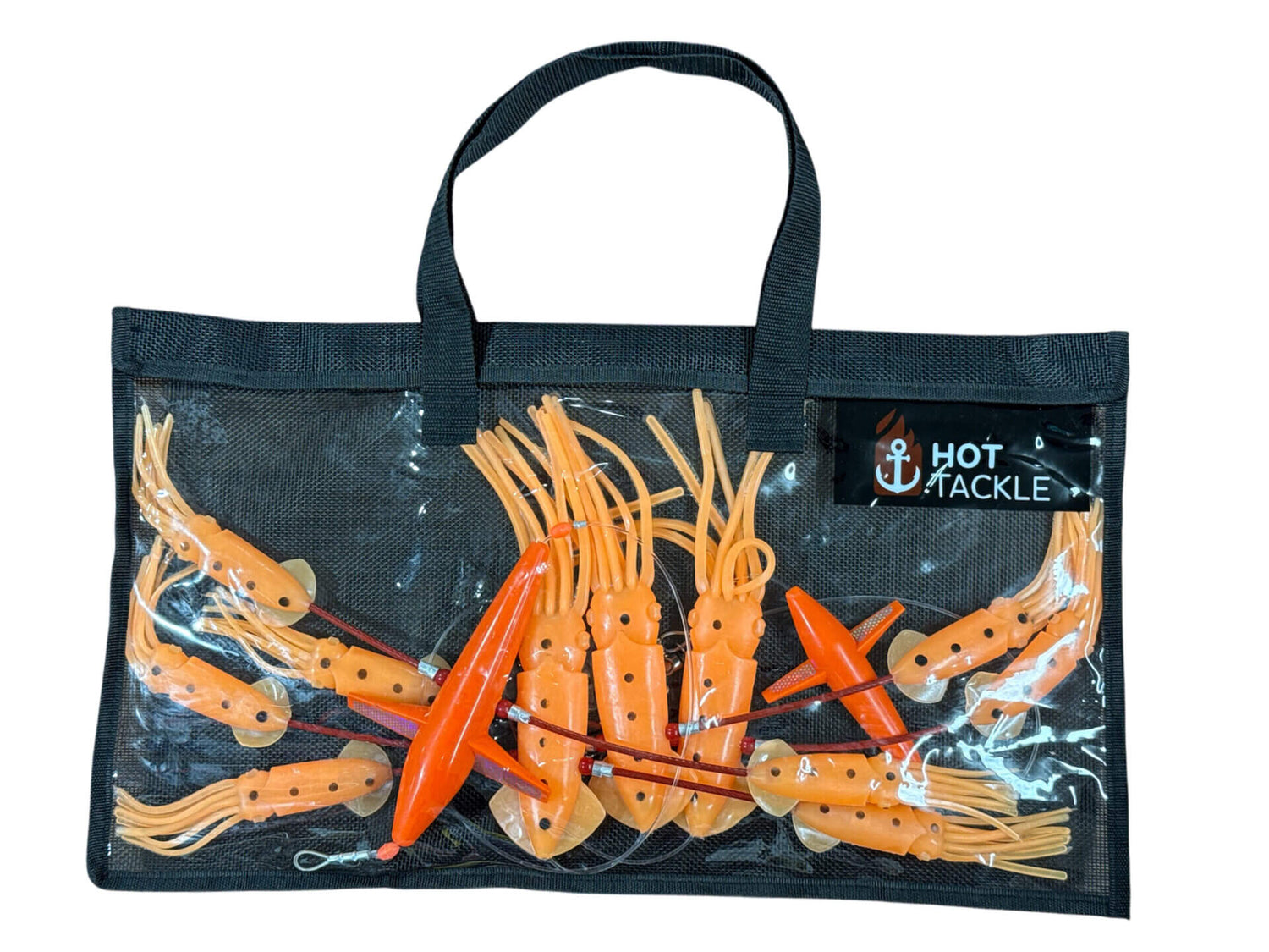 Hot Tackle Flip Flop Surface Teaser - 7in Exciter Birds - Orange