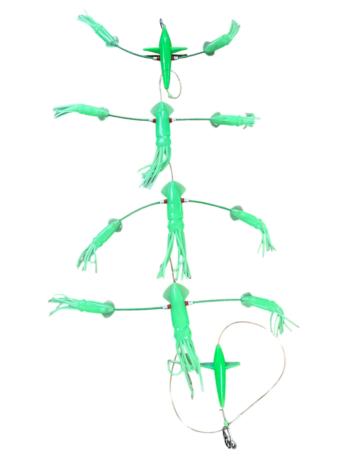 Hot Tackle Flip Flop Surface Teaser - 7in Exciter Birds - Lumo Glow