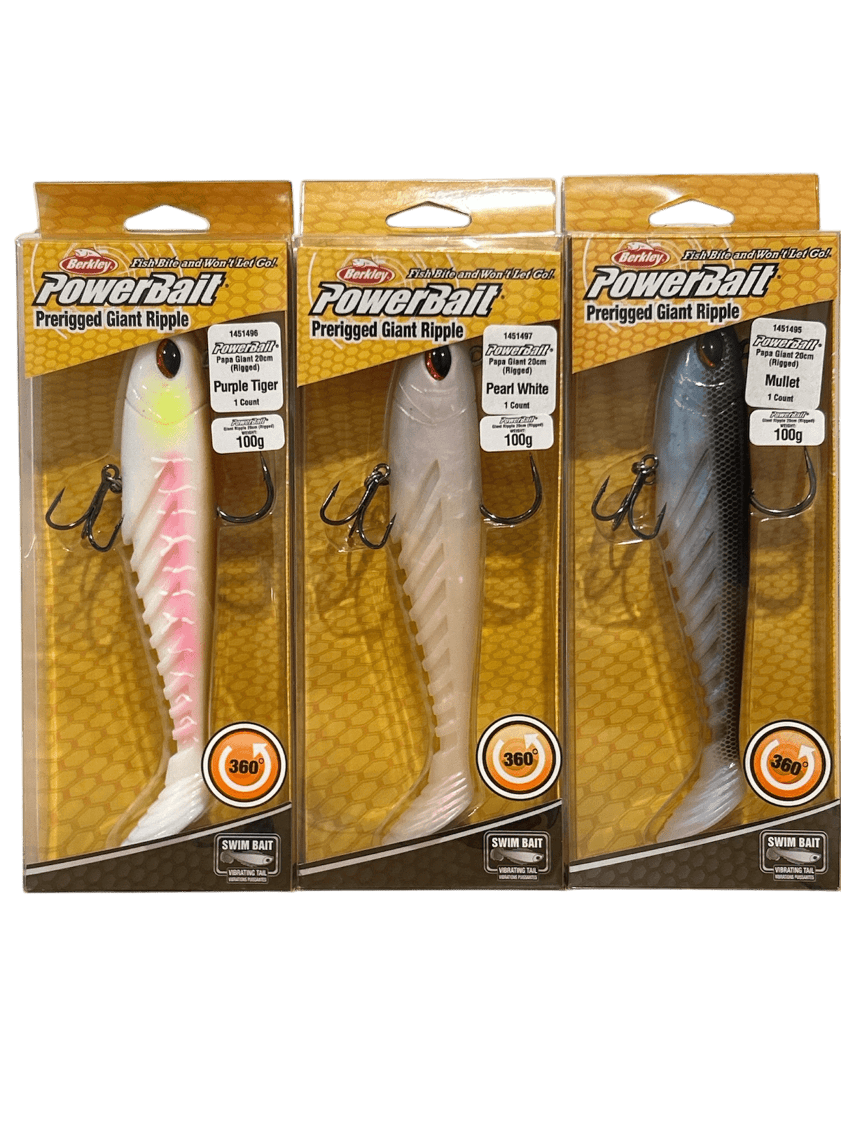 Berkley Powerbait Pre-Rigged Giant Ripple Shad 160mm
