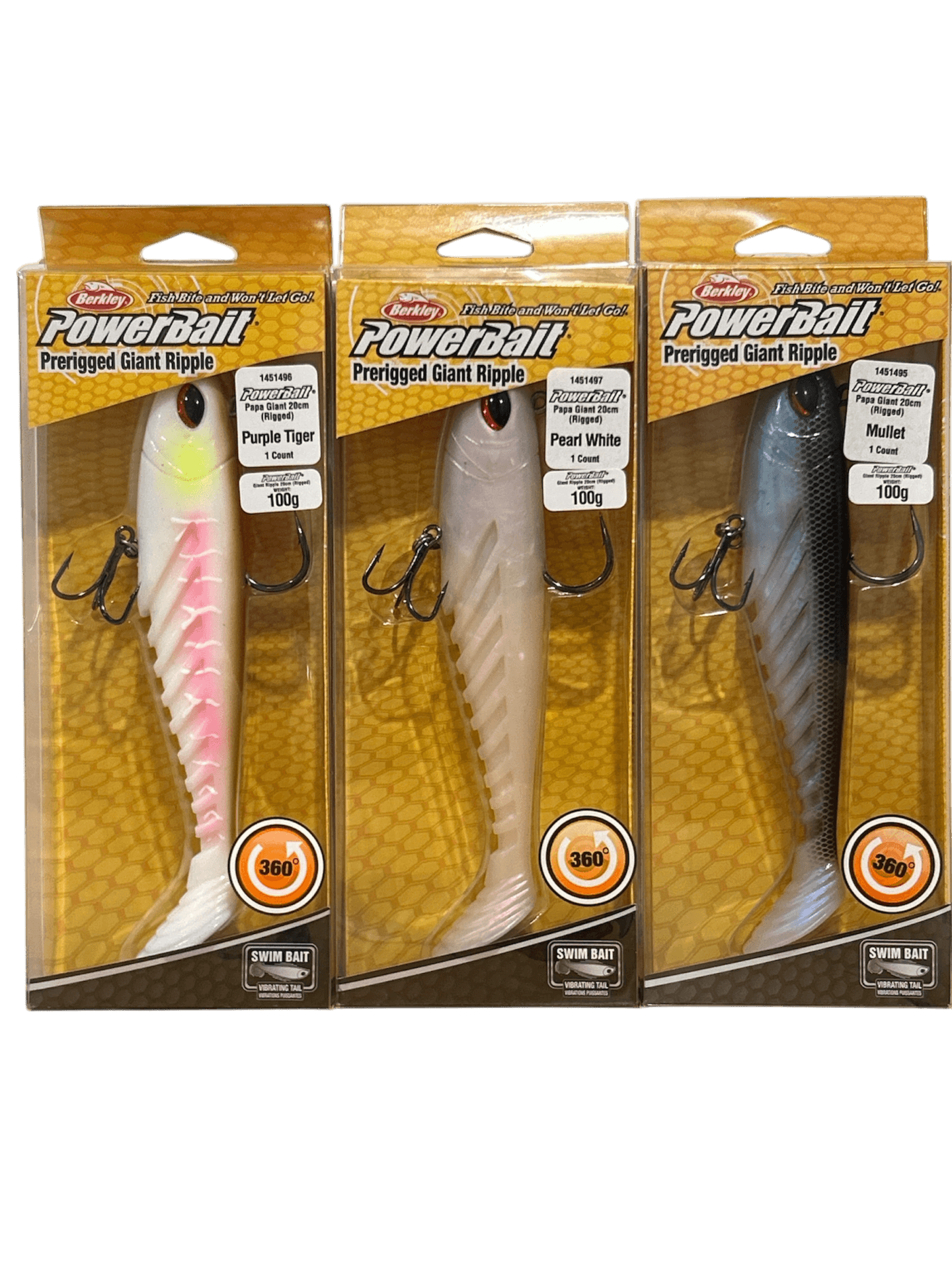 Berkley Powerbait Pre-Rigged Giant Ripple Shad 200mm