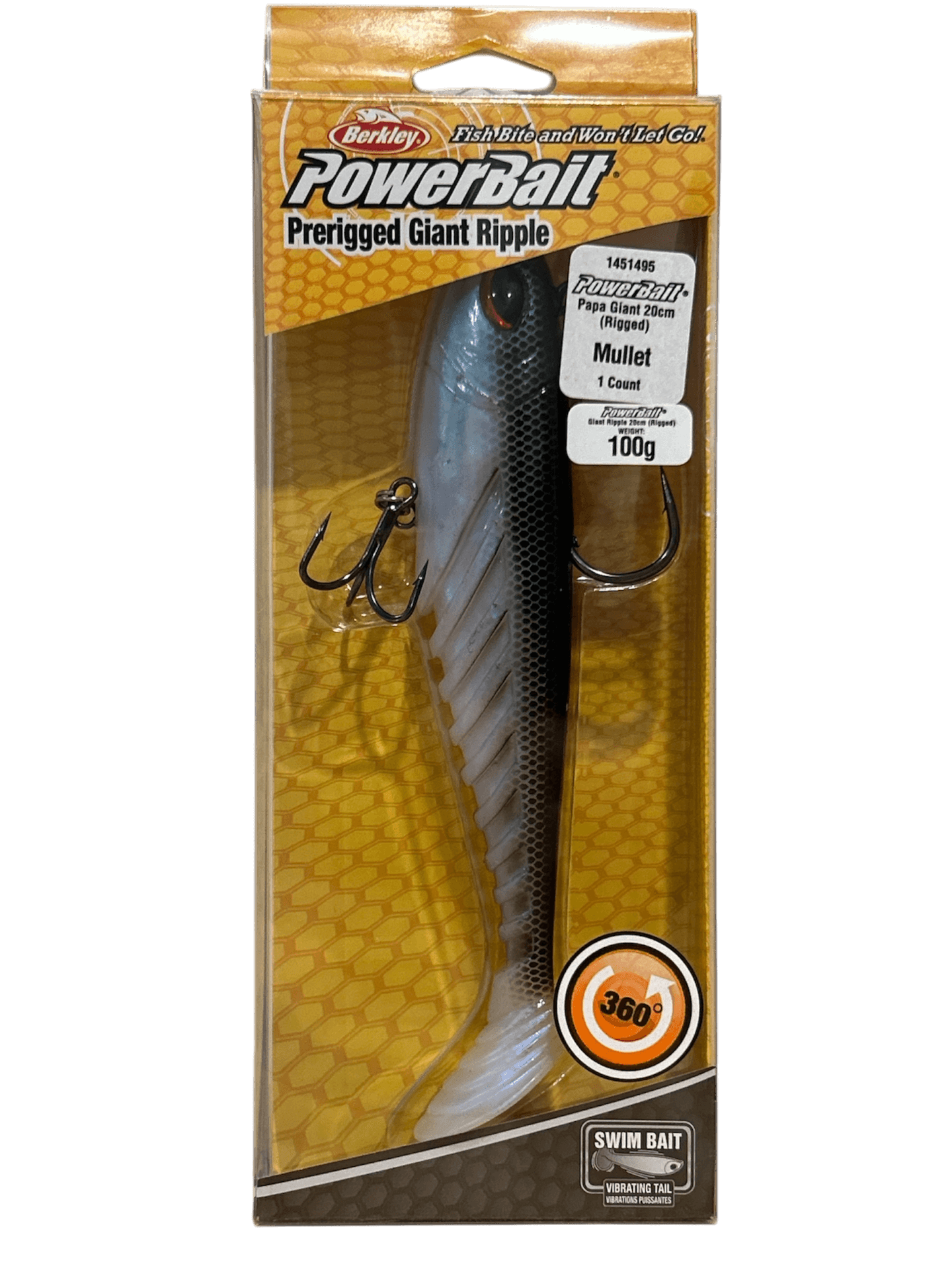 Berkley Powerbait Pre-Rigged Giant Ripple Shad 200mm