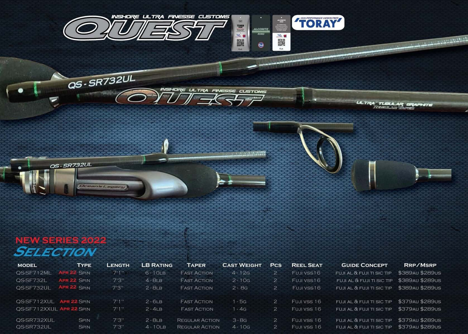 Oceans Legacy Quest Inshore Ultra Finesse Rod