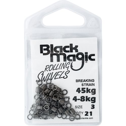 Black Magic Rolling Swivels - Small Pack