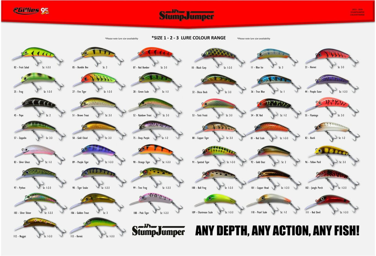 JJs Stumpjumper Size 2 75mm Diving Lure