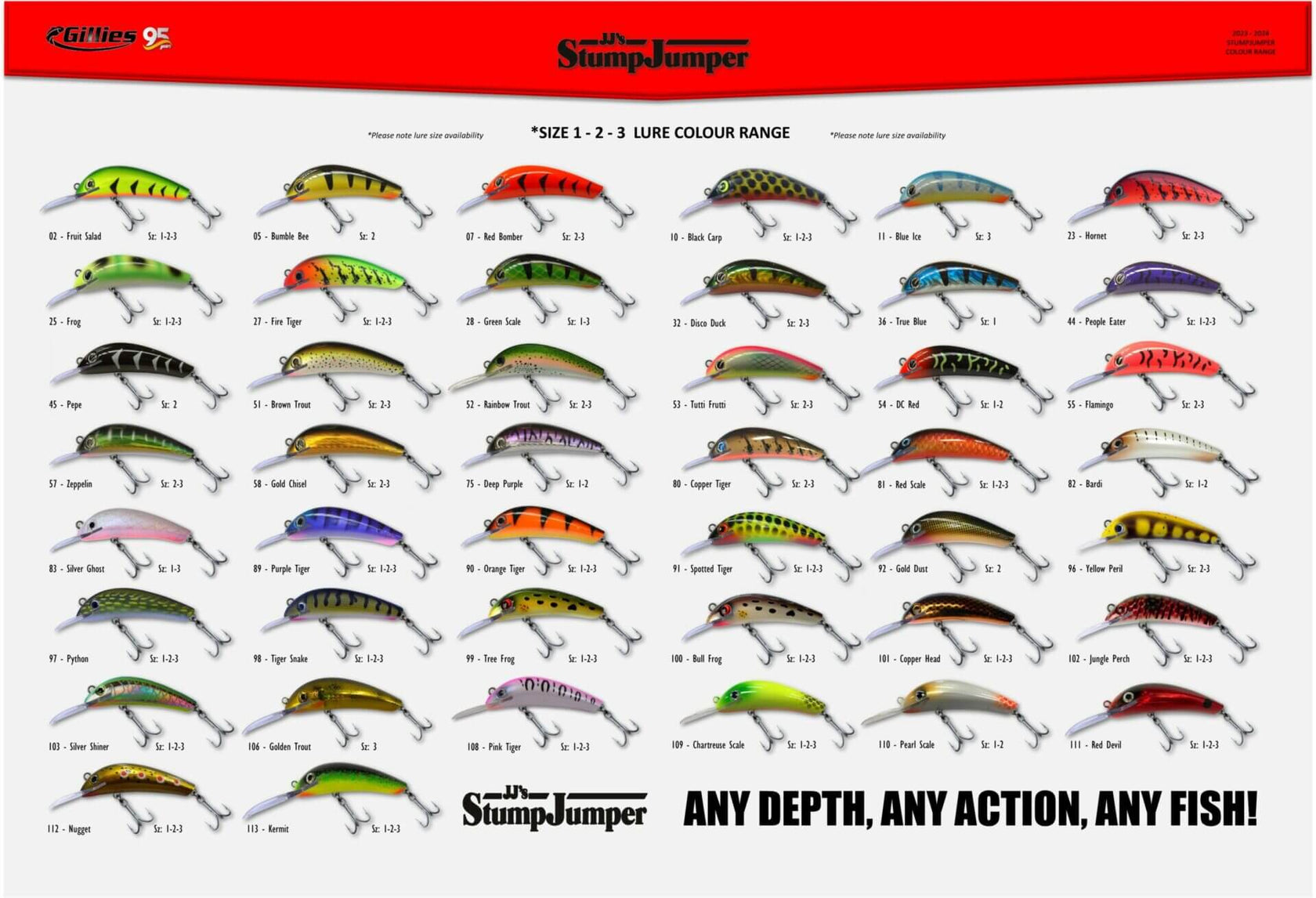 JJs Stumpjumper Size 2 75mm Diving Lure