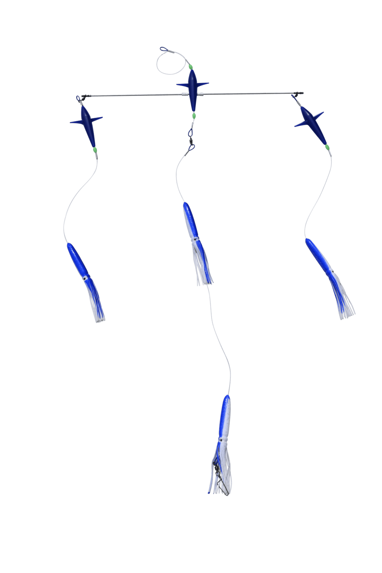 Black Pete 24in Titanium Bird Spreader Bar With Bulb Squid