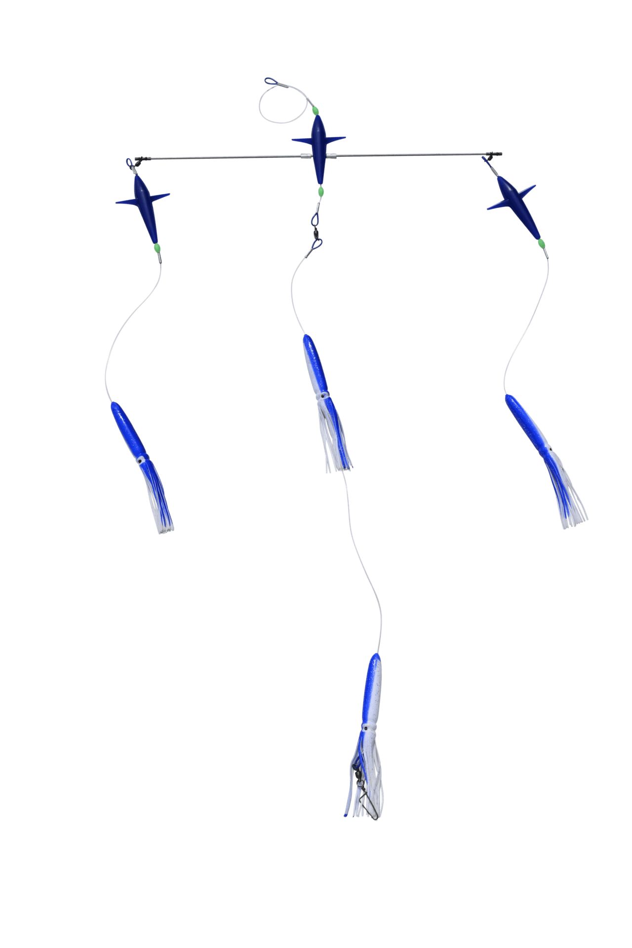 Black Pete 24in Titanium Bird Spreader Bar With Bulb Squid