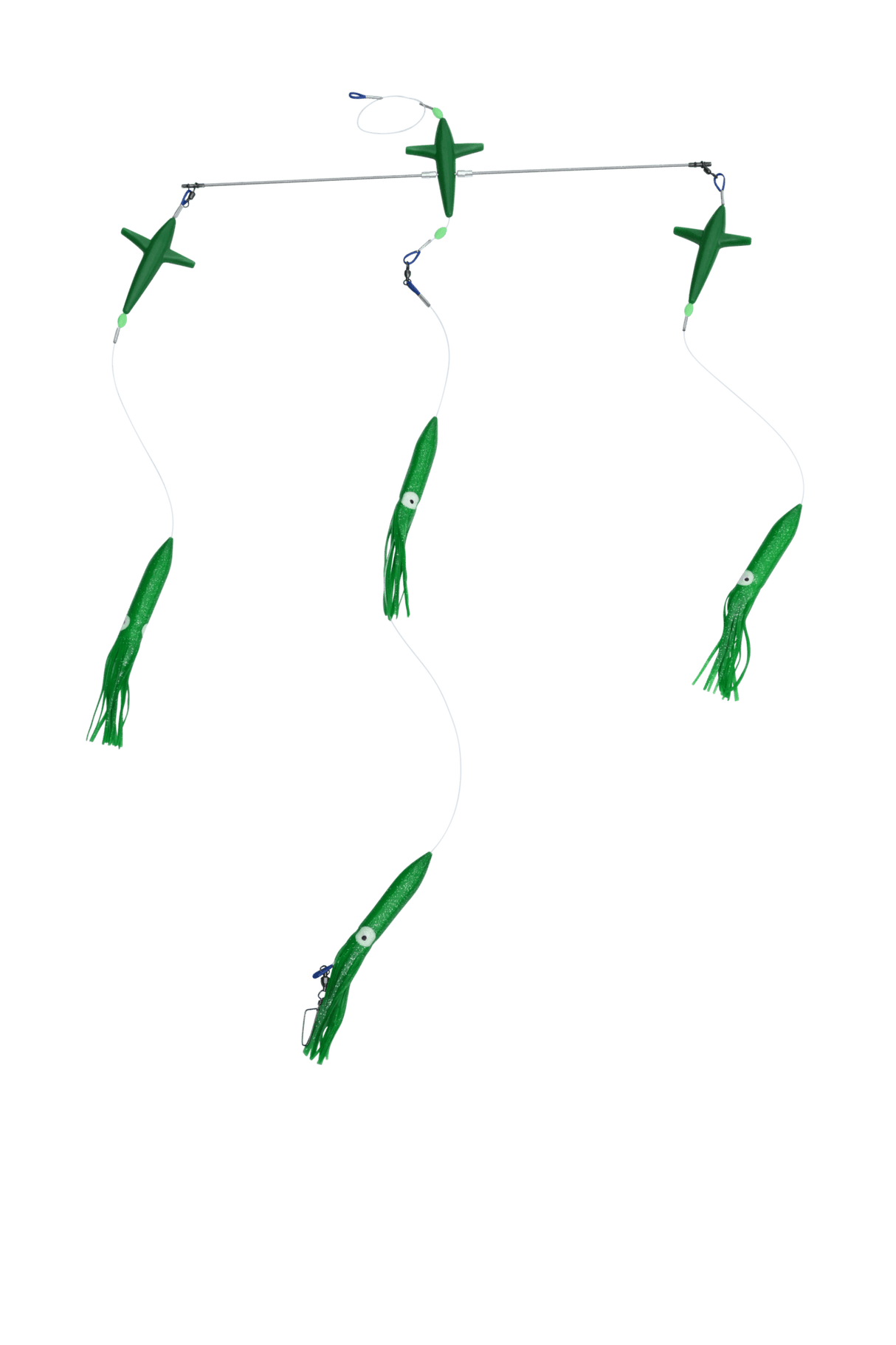 Black Pete 24in Titanium Bird Spreader Bar With Bulb Squid