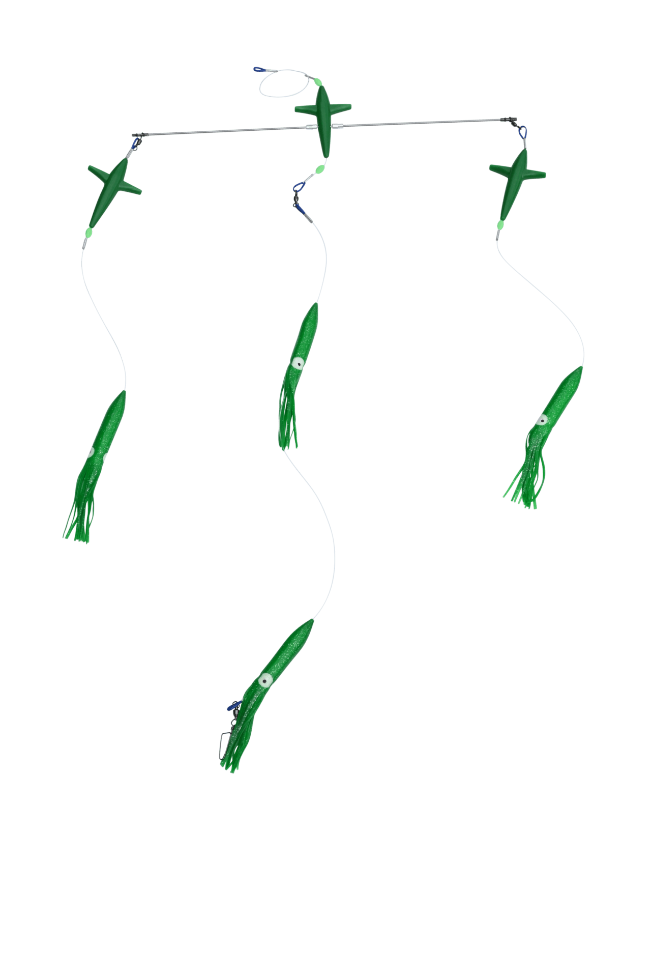 Black Pete 24in Titanium Bird Spreader Bar With Bulb Squid