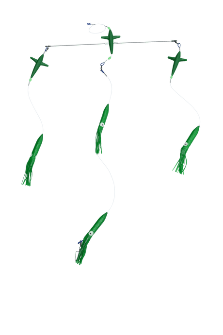 Black Pete 24in Titanium Bird Spreader Bar With Bulb Squid