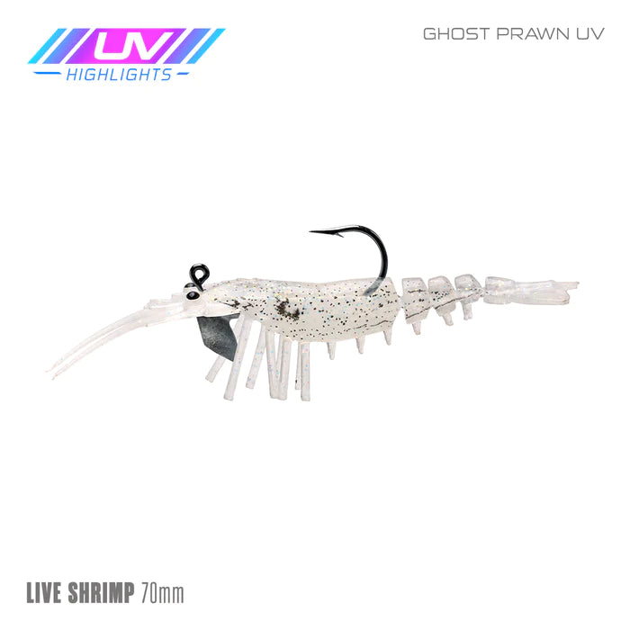 Samaki Live Shrimp 75mm Rigged Soft Plastic