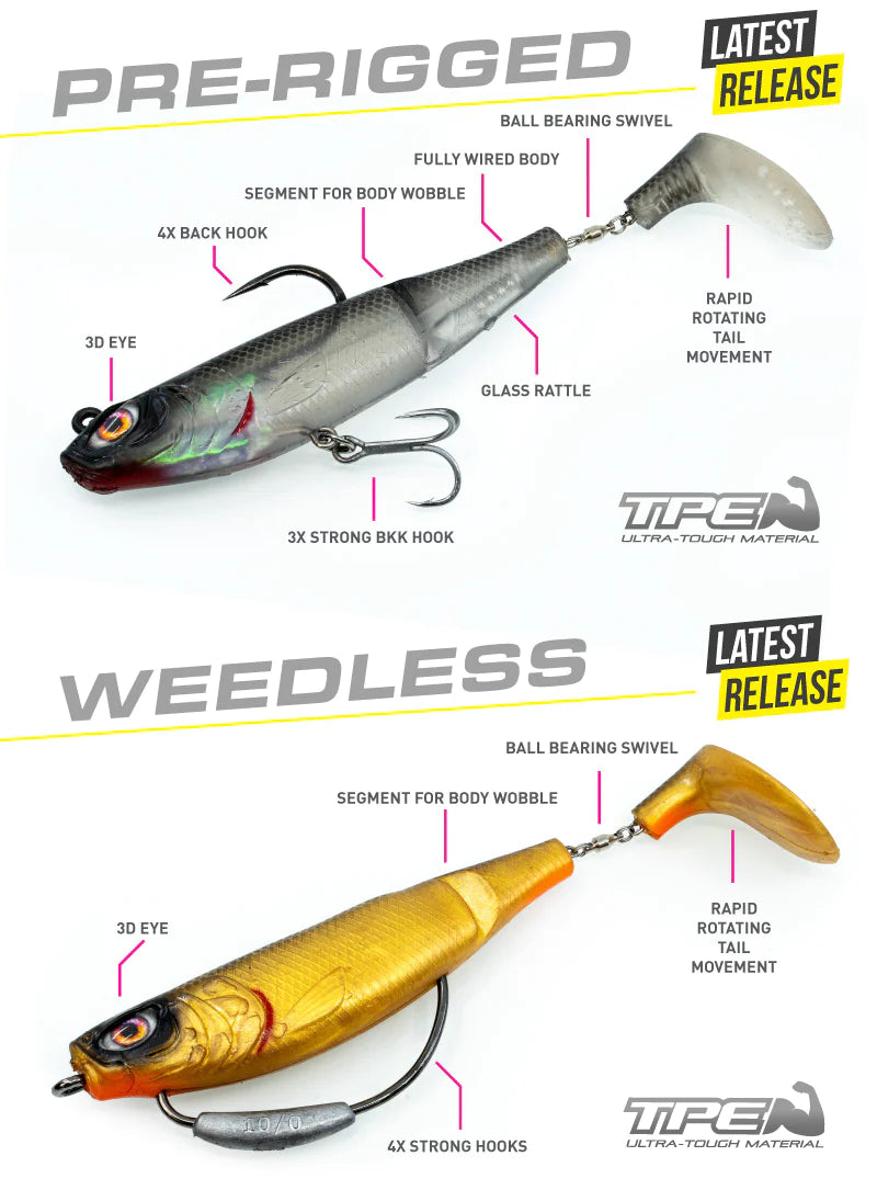 Chasebaits The Swinger 90mm Rigged Soft Plastic Swimbait