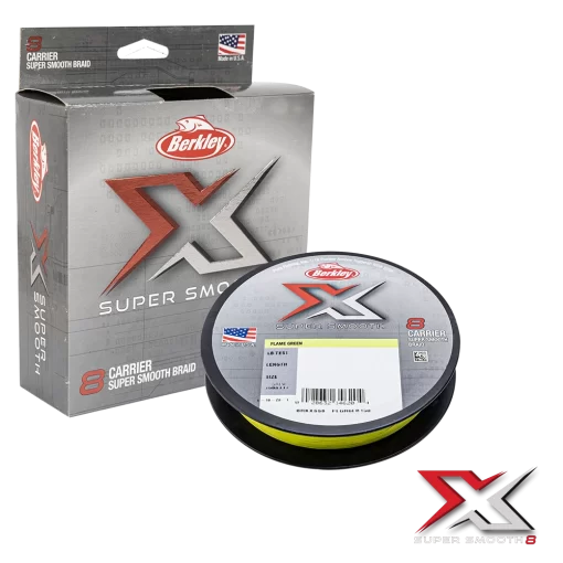 Berkley X Super Smooth Flame Green 8 Carrier Braid - 500m
