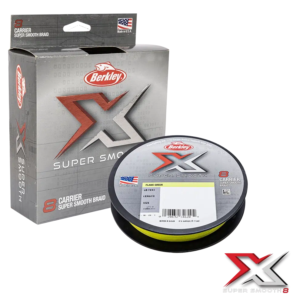 Berkley X Super Smooth Flame Green - Bulk Braid Spooling (sold in increments of 100 Metres)