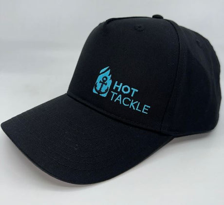 Hot Tackle Black Cap/Blue Logo