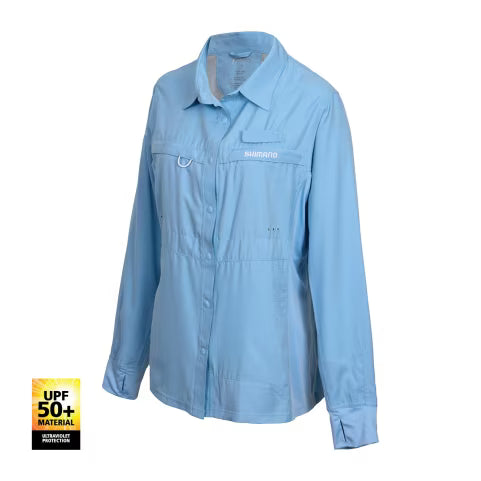 Shimano Ladies Pro Stretch Vented Shirt - Sky Blue