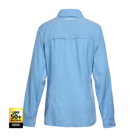Shimano Ladies Pro Stretch Vented Shirt - Sky Blue
