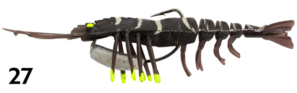 Zerek Live Shrimp Hot Legs 3in Rigged Plastic