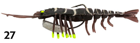 Zerek Live Shrimp Hot Legs 4in Rigged Plastic